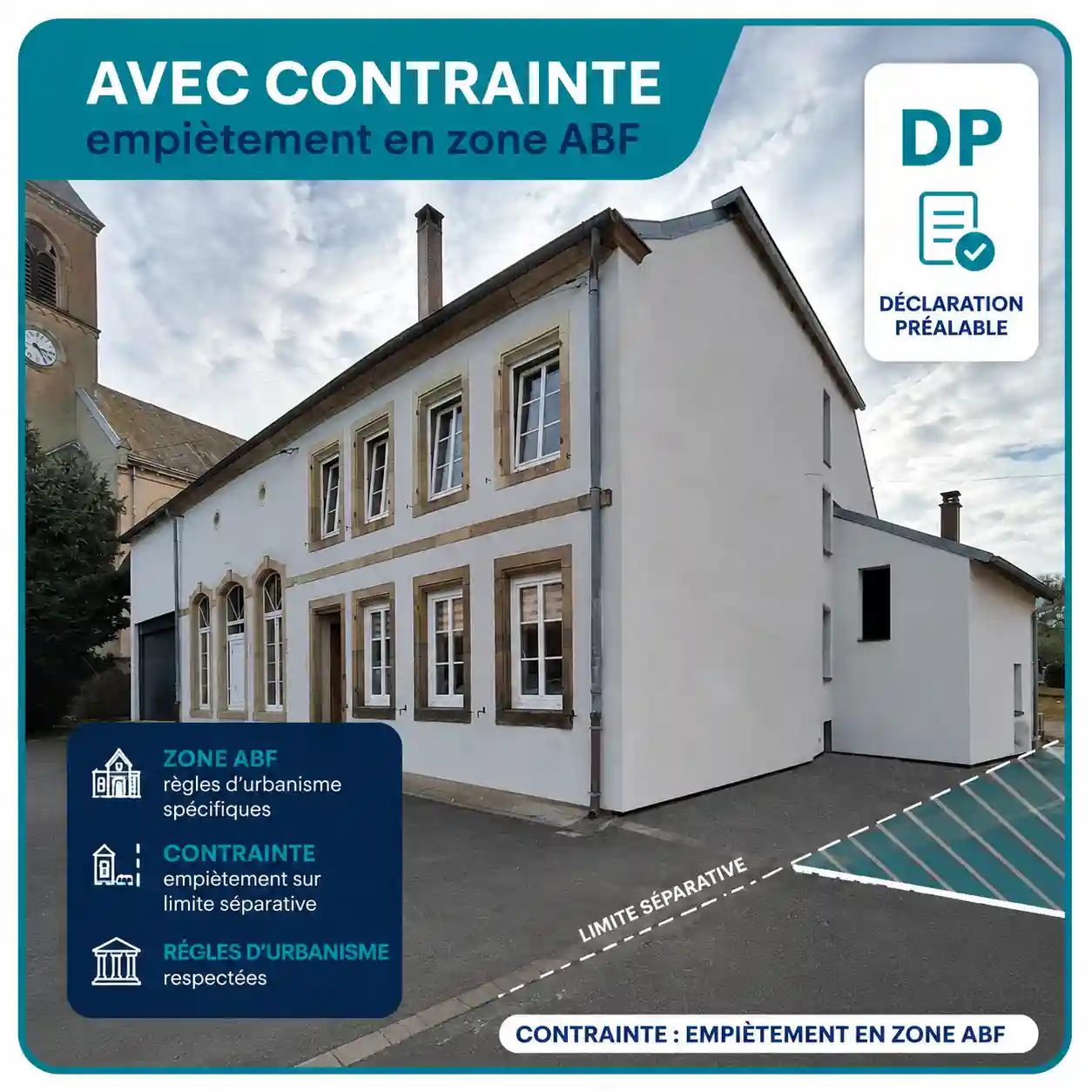 Isolation extérieure et empiètement en limite de propriété ou domaine public