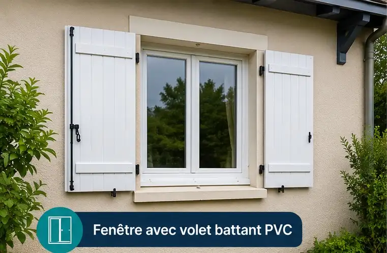 Fenêtre avec volets battants PVC pour déclaration préalable